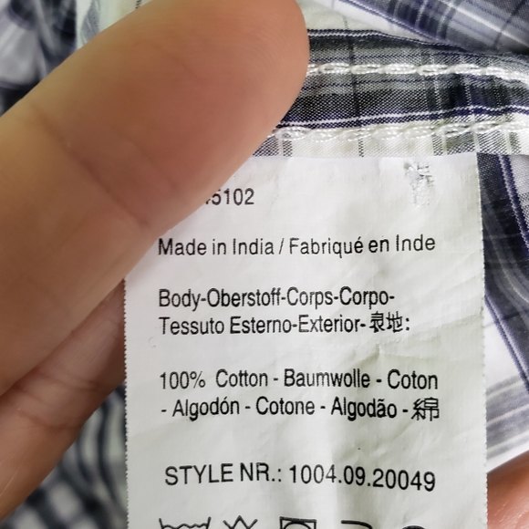 Scotch & Soda Amsterdam Couture black plaid western button shirt sz Large - Picture 8 of 10